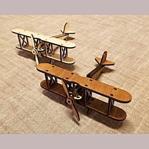 Laser Cut Miniature Biplane