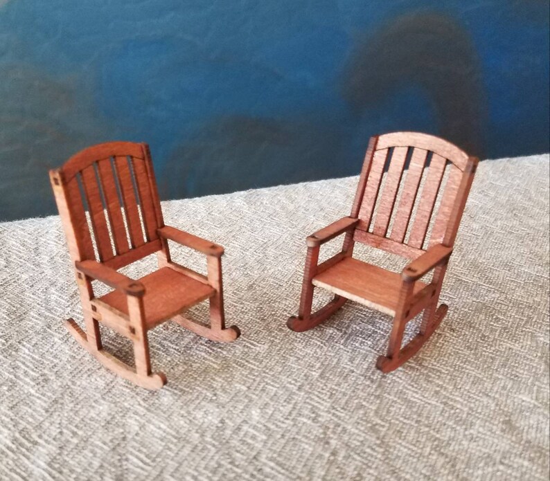 Miniature Doll Rocking Chair for 1:24 Scale | Etsy