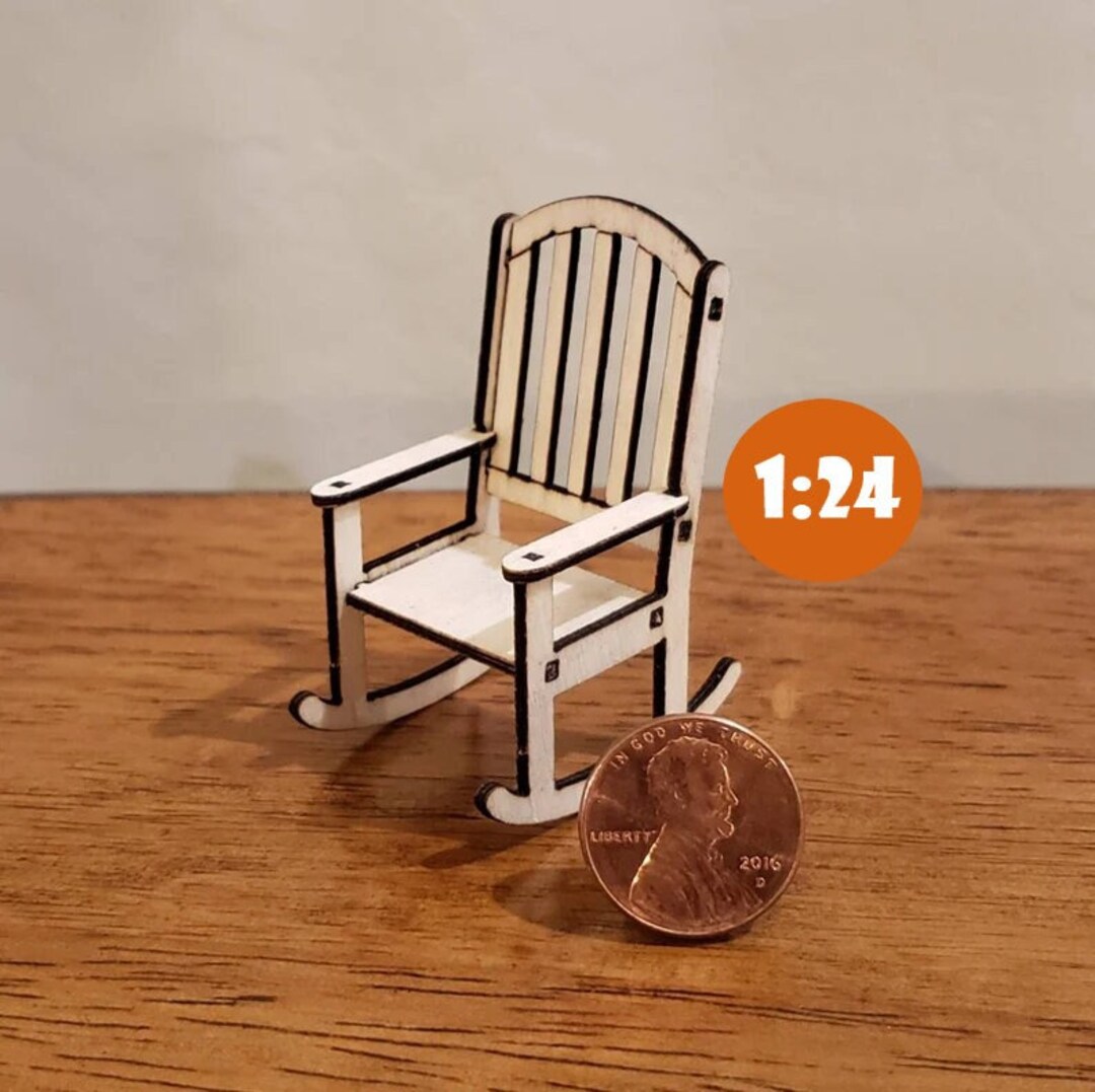 Miniature Doll Rocking Chair for 1:24 Scale - Etsy