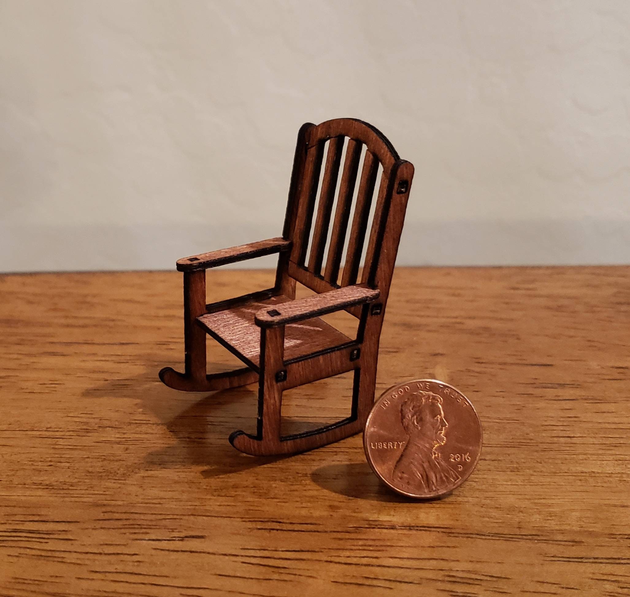 Miniature Doll Rocking Chair for 1:24 Scale - Etsy