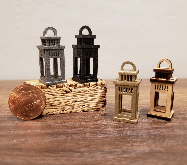 Miniature Lantern for 1:12 Scale Dollhouse image 2