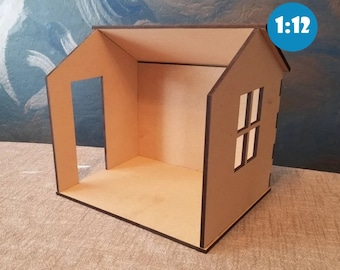 Standard Miniature Room Backdrop | Dollhouse Room Box | Doll Photography | Doll Backdrop | Standard Room Box | 1:12 Scale