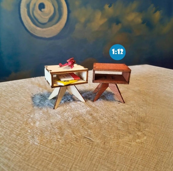 Mid Century Modern End Table For 1:12 Scale