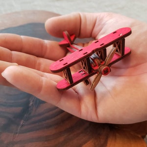 Laser Cut Micro Wooden Biplane