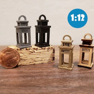 Miniature Lantern for 1:12 Scale Dollhouse image 1