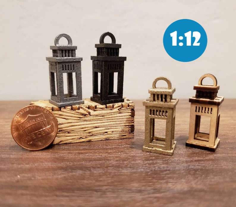 Miniature Lantern for 1:12 Scale Dollhouse image 1