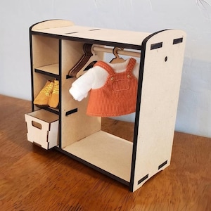 Clothing Closet for Character Plushie 5-8&quot; Dolls | Works with Popular Character Dolls