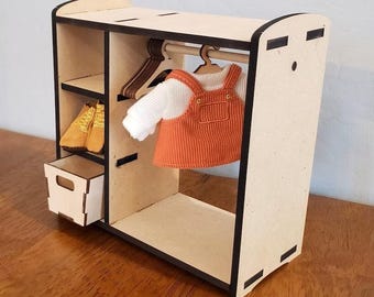 Clothing Closet for Character Plushie 5-8&quot; Dolls | Works with Popular Character Dolls