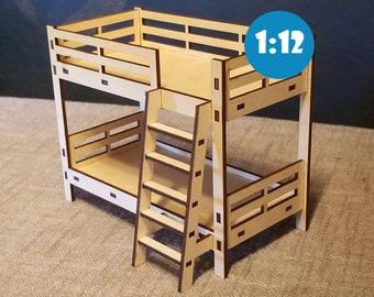 Bunk Bed for 1:12 Scale (5-6") Dolls