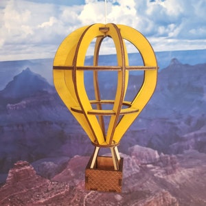 Laser Cut Wooden Hot Air Balloon