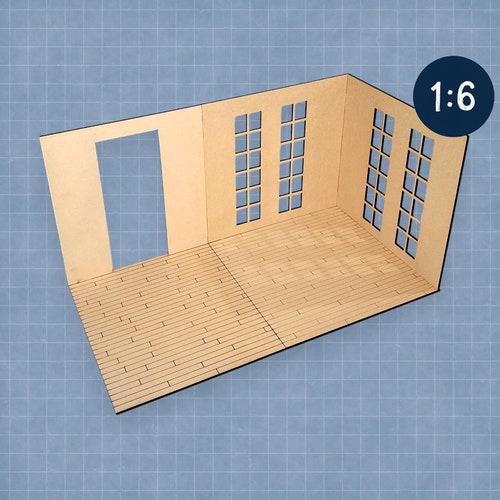 Corner and Mid Sections for 1:6 Scale |Doll Photography Backdrop| for 11"-12" dolls