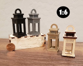 Miniature Laser Cut Lanterns for 1:6 Scale (11-12 inch doll) Dollhouse