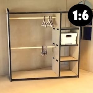 Clothing Closet for 1:6 Scale For 1112 Dolls image 1