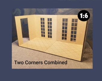 Corner and Mid Sections for 1:6 Scale Corner Box |Doll Photography Backdrop| for 11"-12" dolls