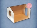 Expanded Miniature Room Backdrop | Dollhouse Room Box | Doll Photography | Doll Backdrop | Expanded Room Box | 1:12 Scale