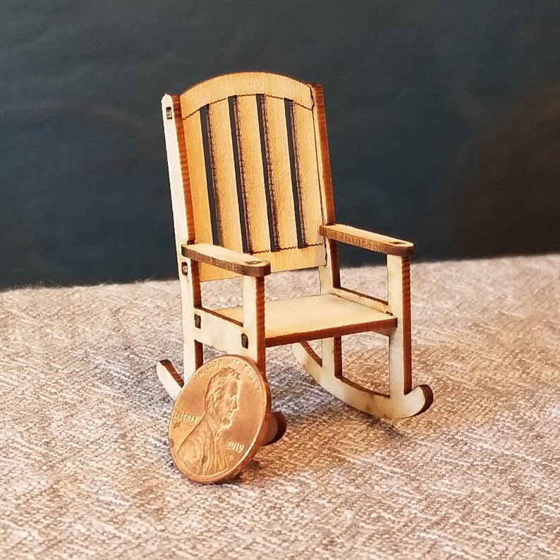 Miniature Doll Rocking Chair for 1:24 Scale | Etsy
