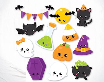 Halloween Cuties cutting files, svg, dxf, pdf, eps included - cut files for cricut and silhouette - Cutting Files SVG