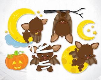 Halloween Bats cutting files, svg, dxf, pdf, eps included - cut files for cricut and silhouette - Cutting Files SVG