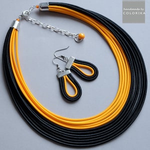 レイヤードネックレス レイヤードファイバーネックレス レイヤードジュエリー ファイバーカラフルジュエリー ジュエリーセット ビブテキスタイルネックレス ブラックネックレスイヤリング