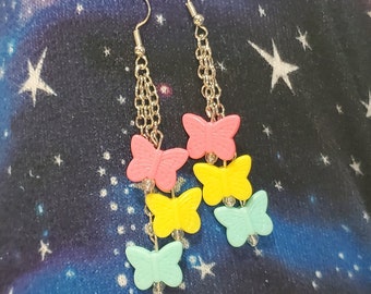 Pan butterfly earrings