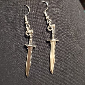 Knife earrings