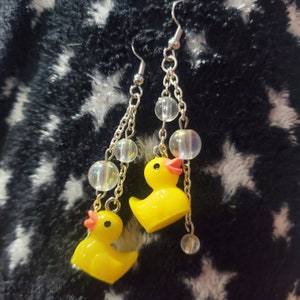 Ducks and bubbles earrings
