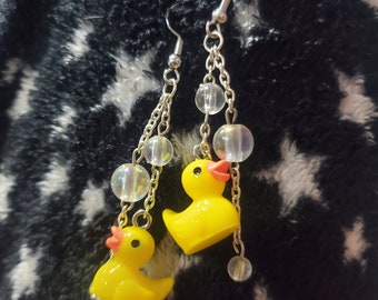 Ducks and bubbles earrings