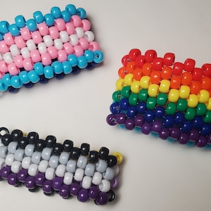 Anpassad HBTQ-flagga Kandi-manschett