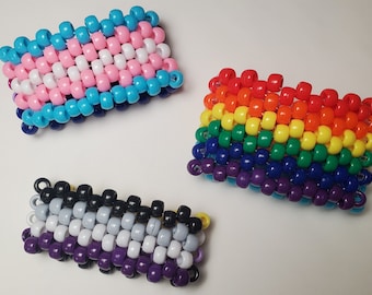 Bracelet kandi drapeau lgbt personnalisé