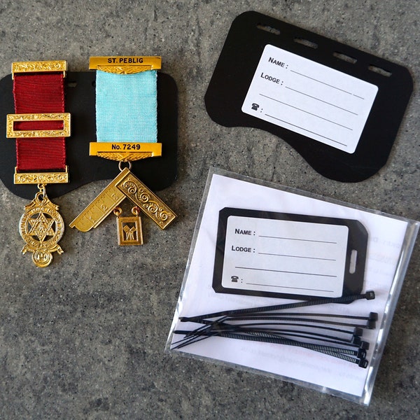 Masonic Jewel Pocket Display Card  (Two Jewels)