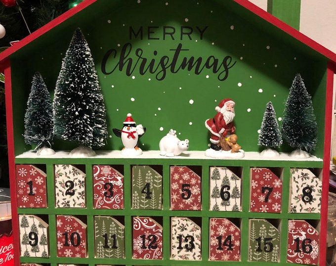 Christmas Holiday Wooden Advent Calendar - Etsy