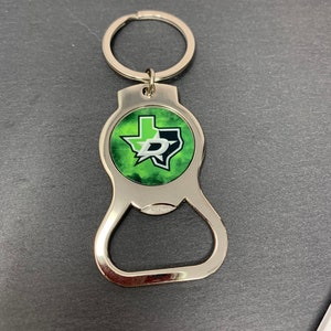 Customizable Dallas Stars Bottle Opener Keychain