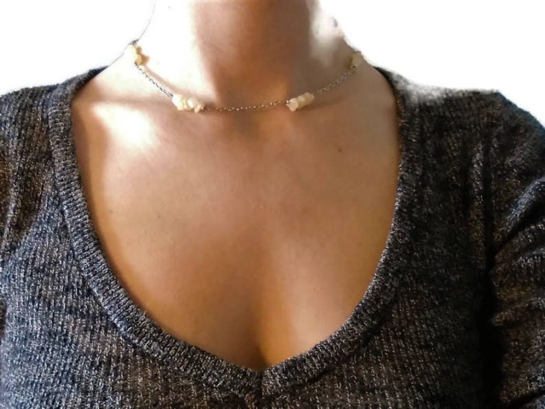 Yellow Crystals /& Stones Sterling Silver Intention Necklace Natural Gemstone Jewelry Yellow Jasper Choker Necklace Holistic Healing