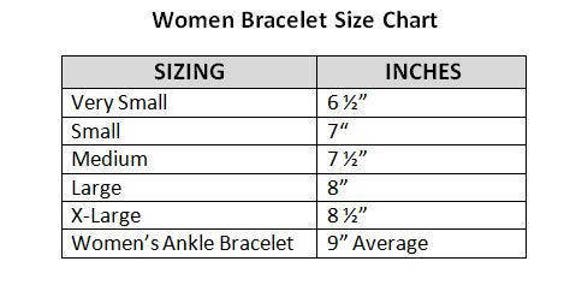 Ankle Bracelet Size Chart