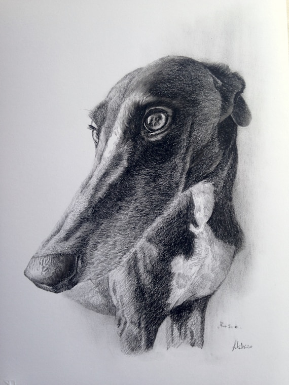 Realistic Charcoal Pencil Portrait Drawing of Your Lovely Etsy