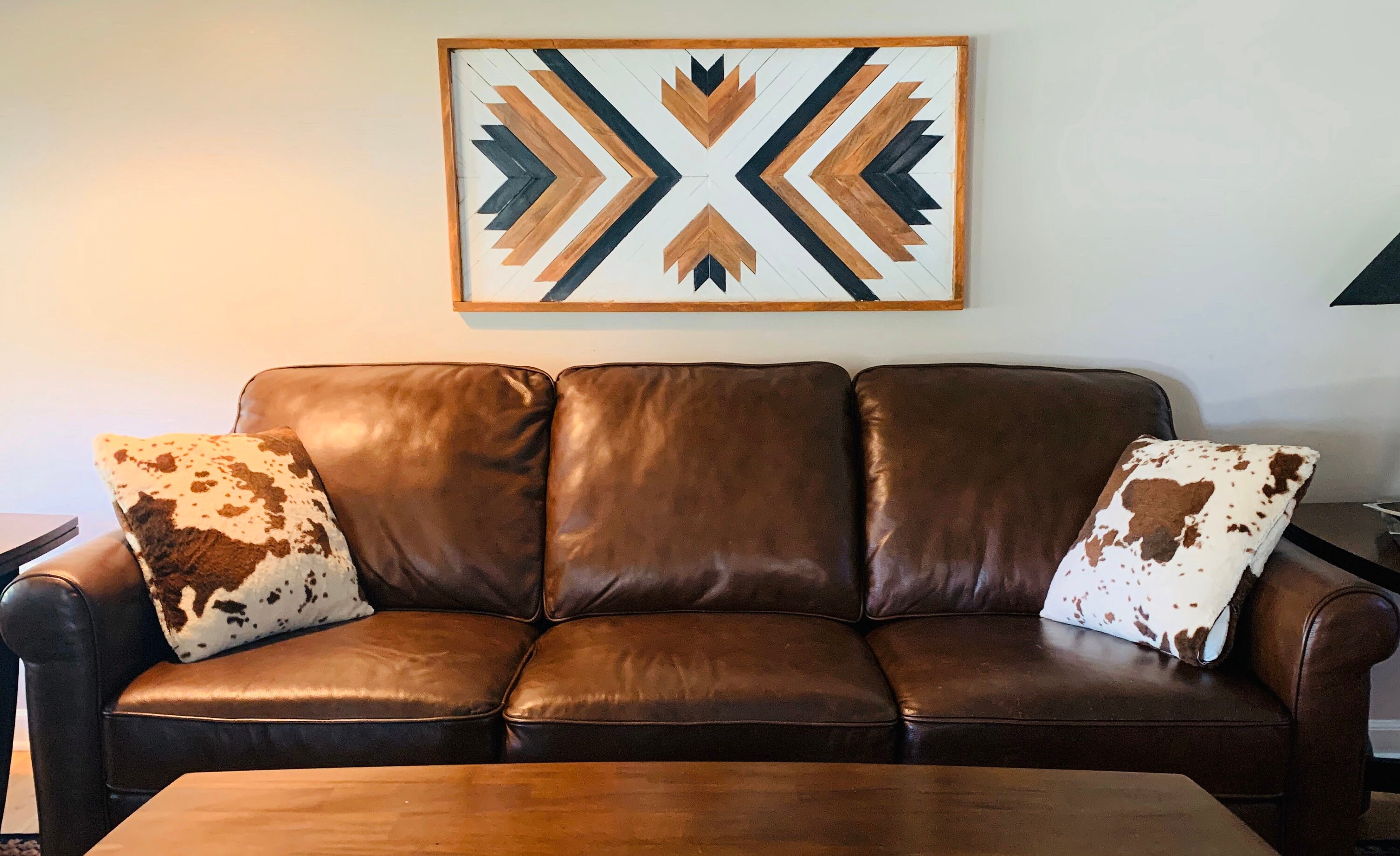 Arte geométrico de la pared de madera | Etsy