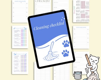 Introducing our Dog Daycare Cleaning Schedule and Tracker Template for Pet Business, Dog Business, Small Business, Cleaning Checklist