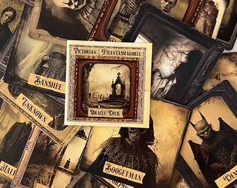 Victorian Phantasmagoria Oracle Card Deck, Dark Oracle Cards, Spooky Oracle Deck, Shadow Work Cards