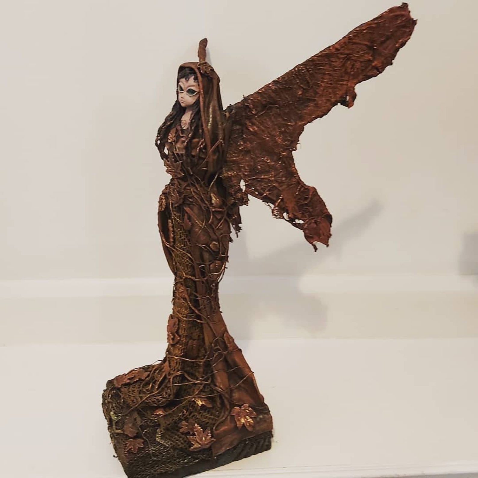 Autumn Fairy Sculpture Handmade Fantasy Art Fairytale Etsy