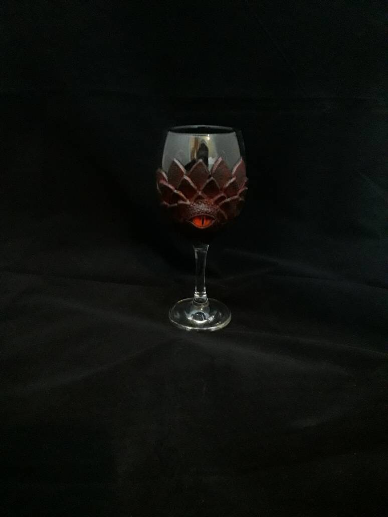Set of 3 Dragons Eye Wine Glasses Dragon Wine Goblets Dragon Etsy