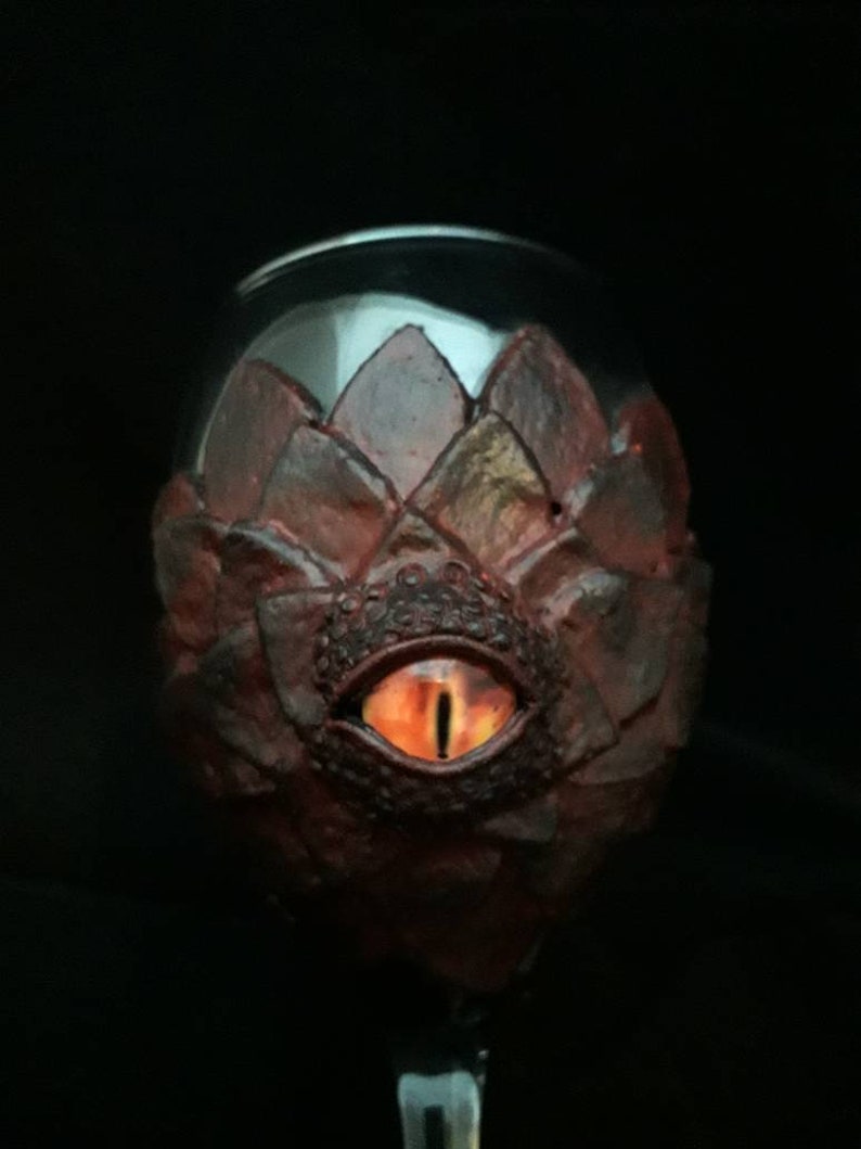 Set of 3 Dragons Eye Wine Glasses Dragon Wine Goblets Dragon Etsy