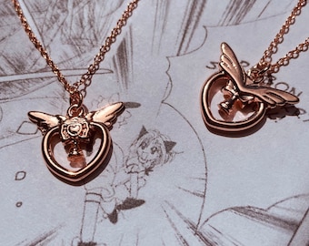 Rose Gold Tokyo Mew Mew Ichigo Erdbeer Glocke Halskette