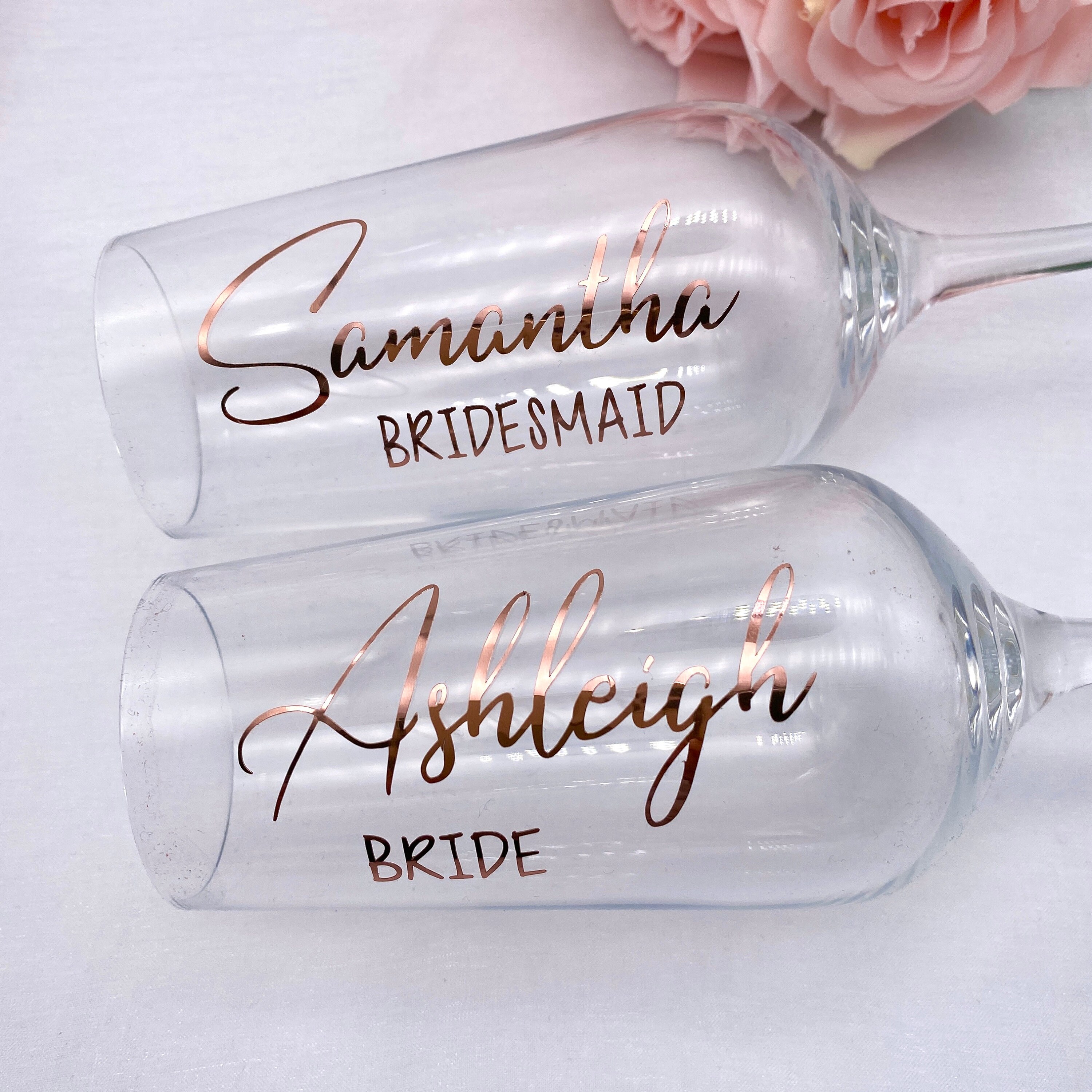 Champagne Flute Decals Luxury Foil Stickers Wedding Decor Etsy UK