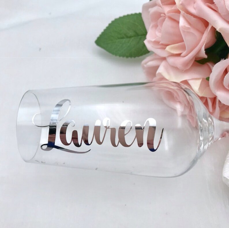 Champagne Flute DECALS Wedding Role Vinyls Silver Vinyls Etsy UK
