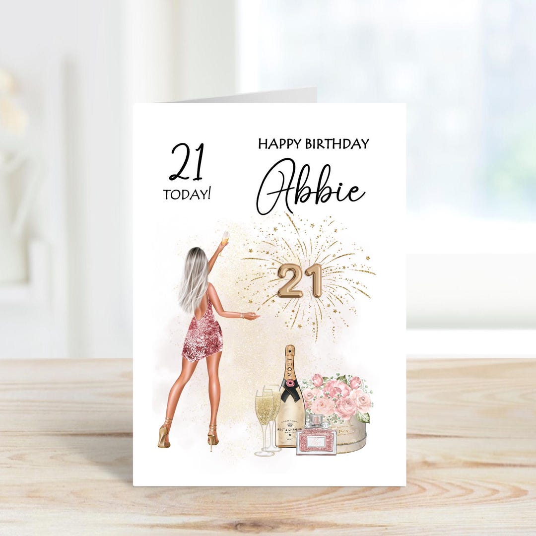 Personalized 21st Birthday Card: Milestone Celebration - Etsy