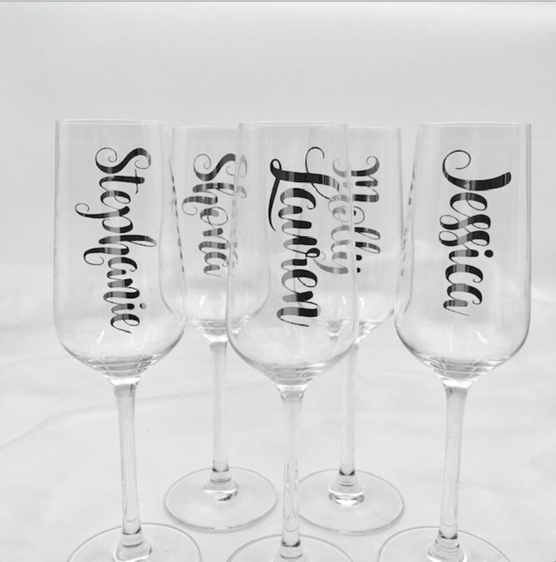 Champagne Flute DECALS Wedding Role Vinyls Silver Vinyls Etsy UK