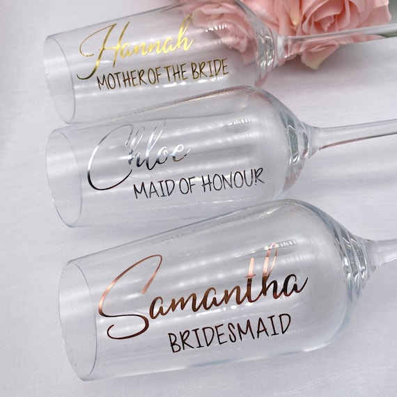 Champagne Flute Decals Luxury Foil Stickers Wedding Decor Etsy UK