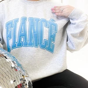 Fiance Varsity Puff Ink Sweatshirt // Bridal Party // Wedding // Bachelorette