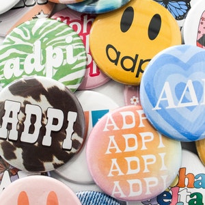 Sorority Buttons (Includes One) // Available For All Organizations // See Description to Customize / Greek / Big Little / Gameday