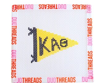 Kappa Alpha Theta Sorority Pennant Needlepoint Canvas